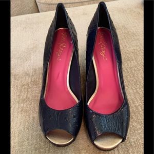 Lilly Pulitzer wedge shoes no box with bag